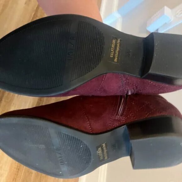 Unisa Red Microsuede Ankle Boots - Picture 4 of 5